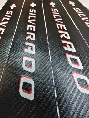 4Pcs Car Threshold Strip Door Plate Sill Scuff Cover for SILVERADO WHITE RED